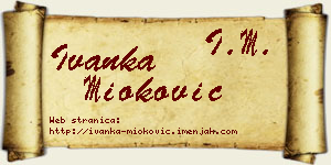 Ivanka Mioković vizit kartica